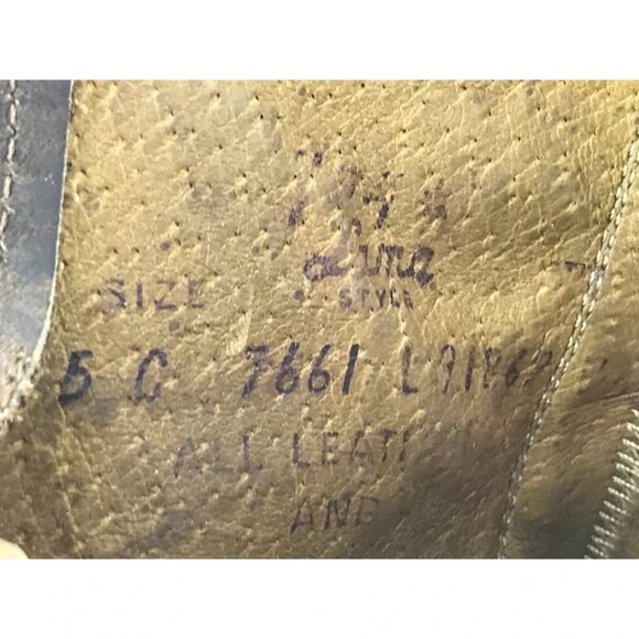 Tony Lama Mens Brown Leather Round Toe Lace Up Mid‎ Calf Combat Boots Size 5 C - Picture 9 of 9